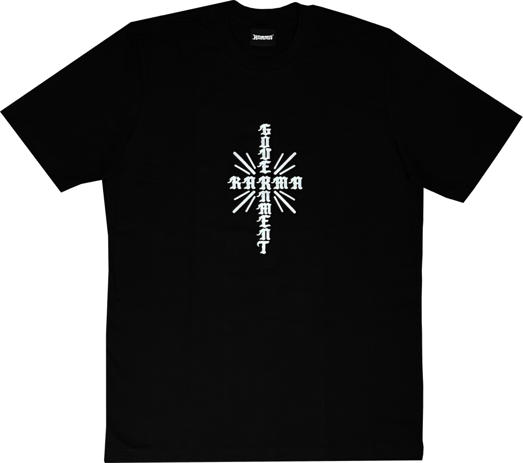 "KARMA CROSS" BLACK TEE